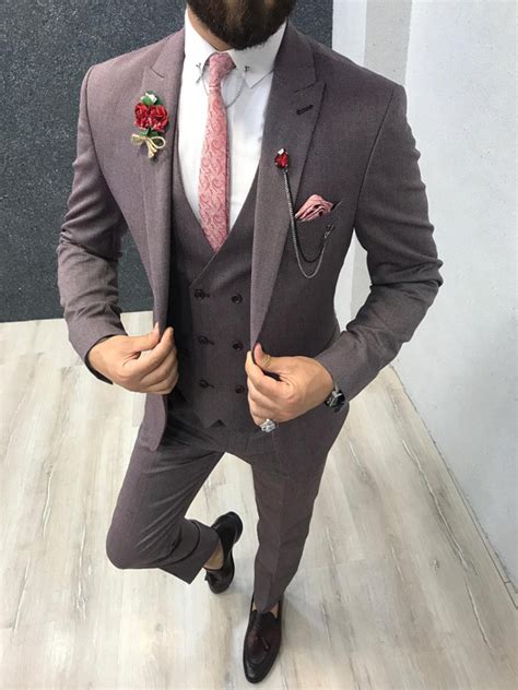 Buy Cherry Slim Fit Wool Suit By Gentwith With Free Shipping