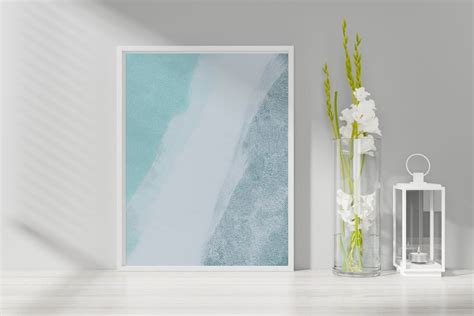 Light Blue Abstract Art Digital Print - Etsy