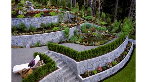 Garden with Beautiful Retaining Wall Design Ideas | Bellissimo Dream Works