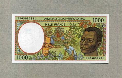 Zentral Afrika Staaten 1 000 Francs 1999 P 302 F F Unc Kassenfrisch