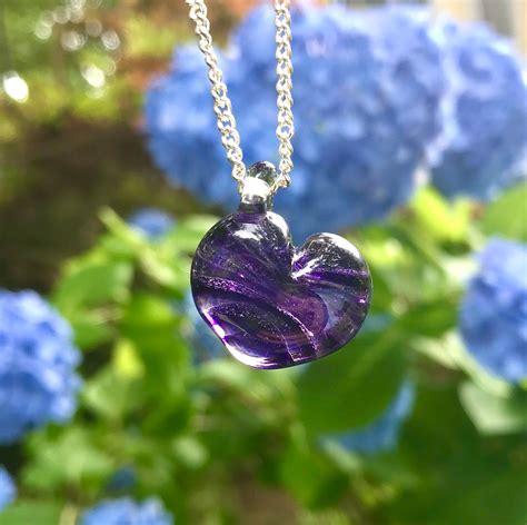 Purple Heart pendant necklace