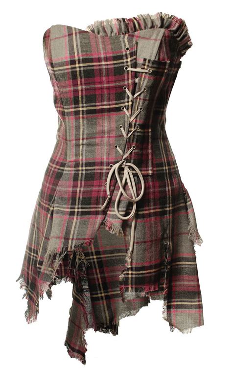 Bella Plaid Corset Grey Purple La Check Clothes Fashion Style