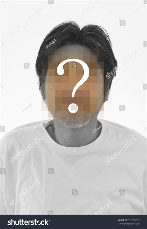 Image Mysterious Person Mosaic Question Mark Stock Photo 521603665