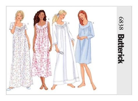 Easy Sewing Pattern For Womens Nightgown Floor Length Etsy