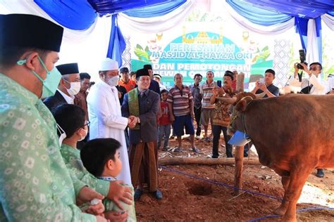 Resmikan Masjid Al Hayza Herman Deru Ini Tanda Bukti Rasa Cinta Kami