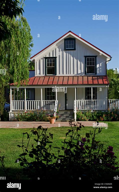 Farmhouse Residence Santa Ynez Valley Ca California Stock Photo Alamy