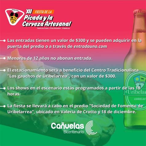 Nueva fecha para la Fiesta de la Picada y la Cerveza Cañuelas al día