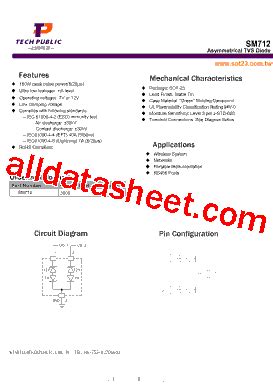 SM712 Datasheet(PDF) - TECH PUBLIC Electronics co LTD