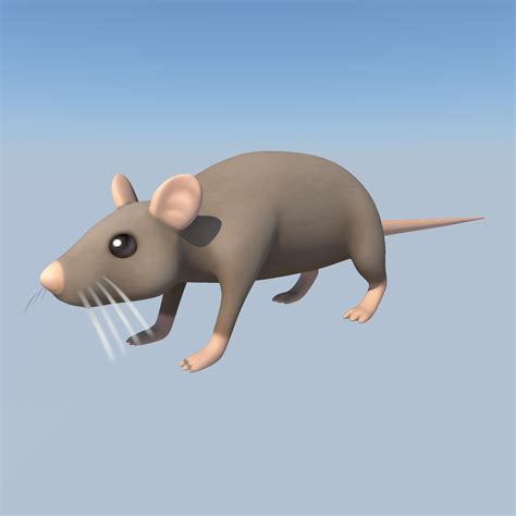 3d Model Rat Low Poly 3d Game Model Vr Ar Low Poly Cgtrader