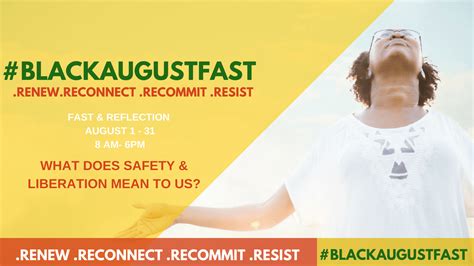 Black August Fast Base Black Theology Project