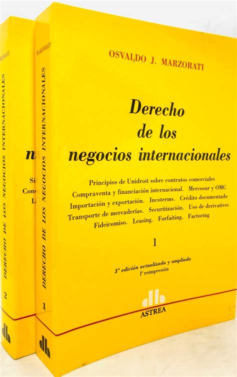 Derecho De Los Negocios Internacionales 2 Ts Marzorati