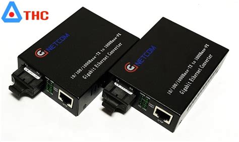 Bộ chuyển đổi quang điện 10 100 1000 GNETCOM 2 sợi quang 2FO