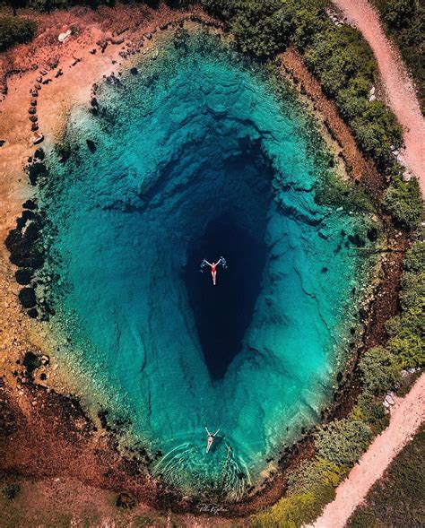 Earth On Twitter A 490ft Deep Karst Spring In Croatia That Looks Like