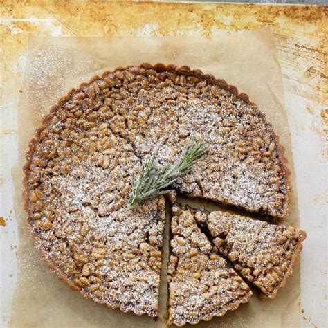 Pine Nut Tart With Rosemary Cream Recipe