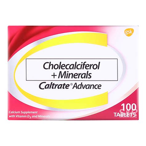 Caltrate Advance Cholecalciferol Minerals Tablets