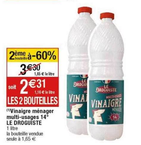 Promo Vinaigre M Nager Multi Usages Le Droguiste Chez Cora