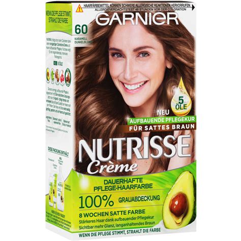 Garnier Nutrisse Dauerhafte Pflege Haarfarbe Karamell Dunkelblond