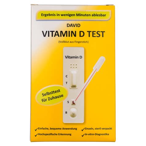 2 X David Vitamin D Testkit 0 100 Ng Ml Mit Farbkarte Selbsttest Für