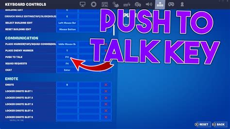 How To See Change Your Push To Talk Key In Fortnite Tutorial Youtube