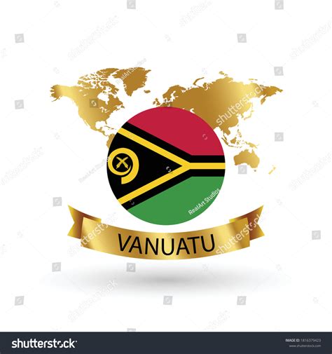 Vanuatu Flag Official National Flags World Stock Vector (Royalty Free
