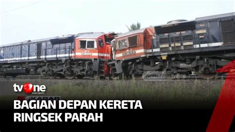 2 Kereta Api Batu Bara Tabrakan Di Stasiun Rengas Lampung Kabar