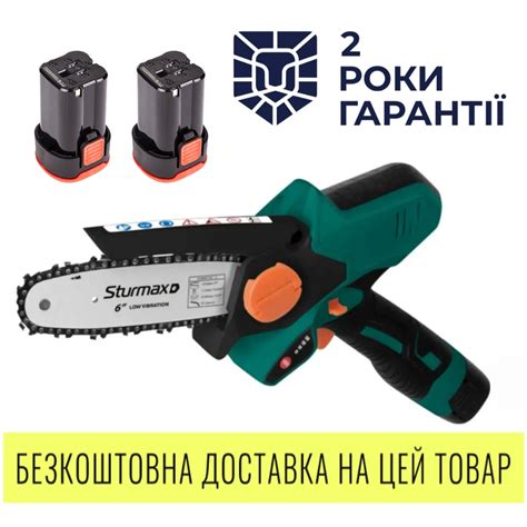 Аккумуляторная цепная пила Sturm (Sturmax) CCM9916S 16 В (2 АКБ и ЗУ ...