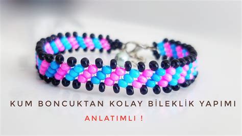 Kum Boncuktan Kolay Bileklik Yap M Easy Bracelet Making From