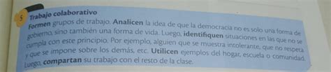 Trabajo Colaborativo Formen Grupos De Trabajo Analicen La Idea De Que