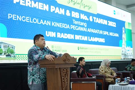 Uin Lampung Sosialisasikan Penyusunan Skp Sesuai Permenpan Rb Nomor