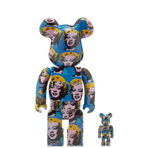 Medicom Andy Warhol S Marilyn Monroe Be Rbrick Set Blue 100 400 END