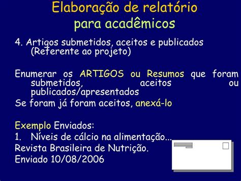 Ppt Elabora O De Relat Rios Para Acad Micos E Orientadores