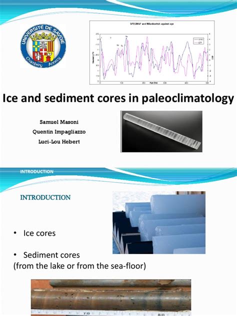 Ice and sediment cores in paleoclimatology | Climate Change | Climate