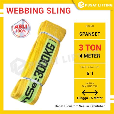 Jual Webbing Sling 3 Ton SPANSET Pusat Lifting Equipment