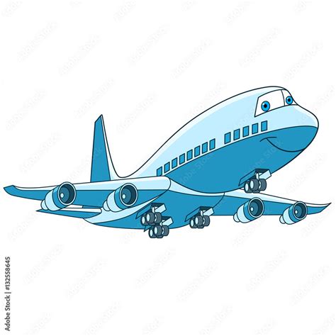 Plane Flying Cartoon