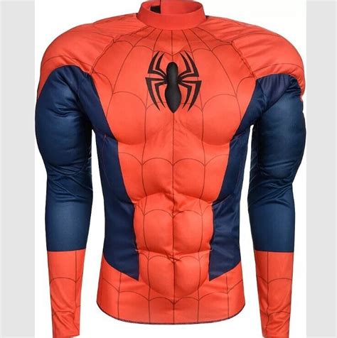 Marvel Spider Man Adult Costume Muscle Chest By Ams… Gem