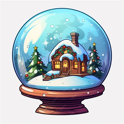 Premium AI Image | Christmas house in snow globe