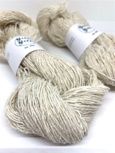 White Hemp Yarn 100g Organic Hemp Yarn Handspun Yarn Fiber Arts