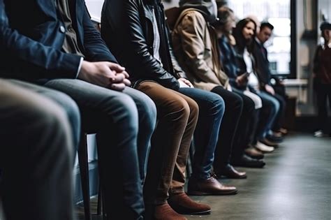 Premium Ai Image Group Of People Waiting For Job Interview Group Of