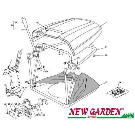 Exploded Cutting Deck Cm J H Lawn Tractor Castelgarden