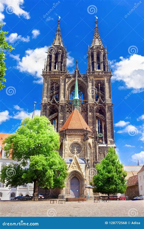 Meissen Cathedral church stock photo. Image of culture - 128772568