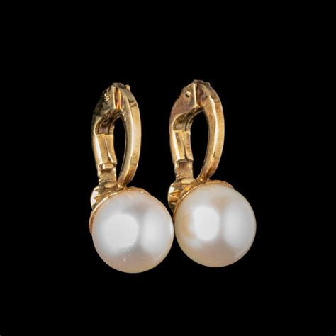 Vintage 14k Cultured Pearl Earrings