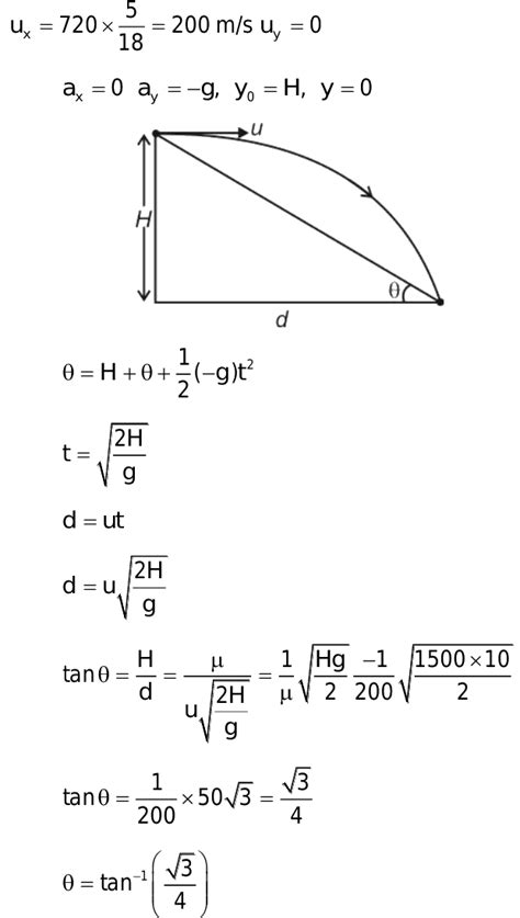 A Fighter Plane Is Flying Horizontally At An Altitude Of Km With