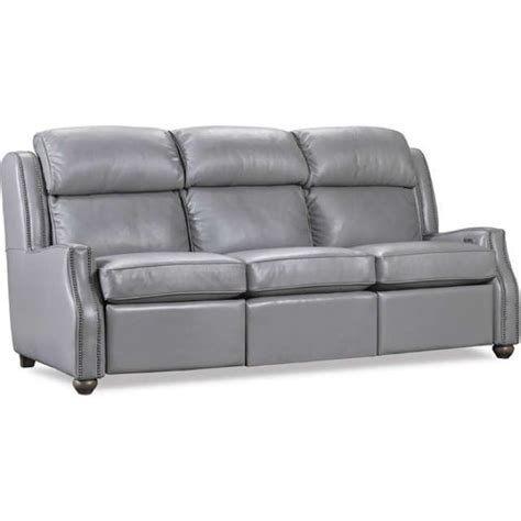 Enzo Leather Power Reclining Sofa With Articulating Headrest