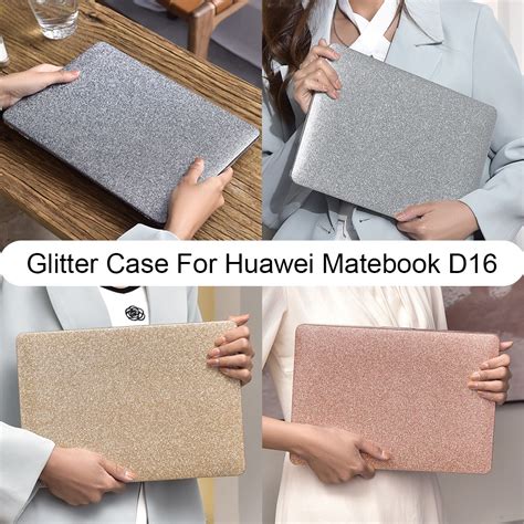 Glitter Case For Huawei Matebook D16 13 14 X Pro D14 D15 2020 Matte Clear Hard Notebook Shell