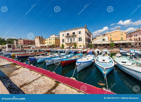 Small Port Of Bardolino Village On Lake Garda Lago Di Garda Veneto