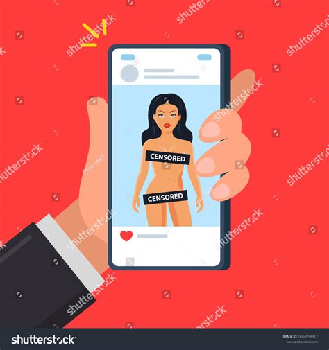 Man On Phone Watching Photos Naked Stock Vector Royalty Free