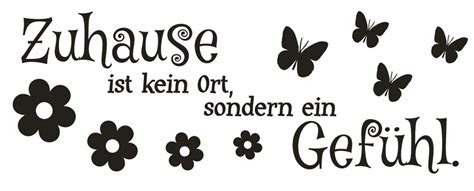 Wandtattoo Spruch Zuhause Ist Kein Ort Sondern Ein