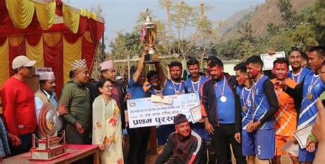 मन्थली नगर कप पुरुष भलिबलको उपाधि वडा नं१ ले जित्यो E Ramechhap