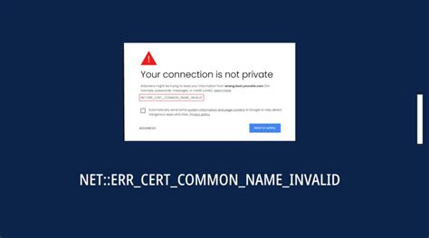 How To Solve Net Err Cert Authority Invalid