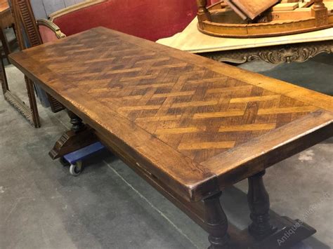 Long French Parquetry Top Farmhouse Dining Table Antiques Atlas